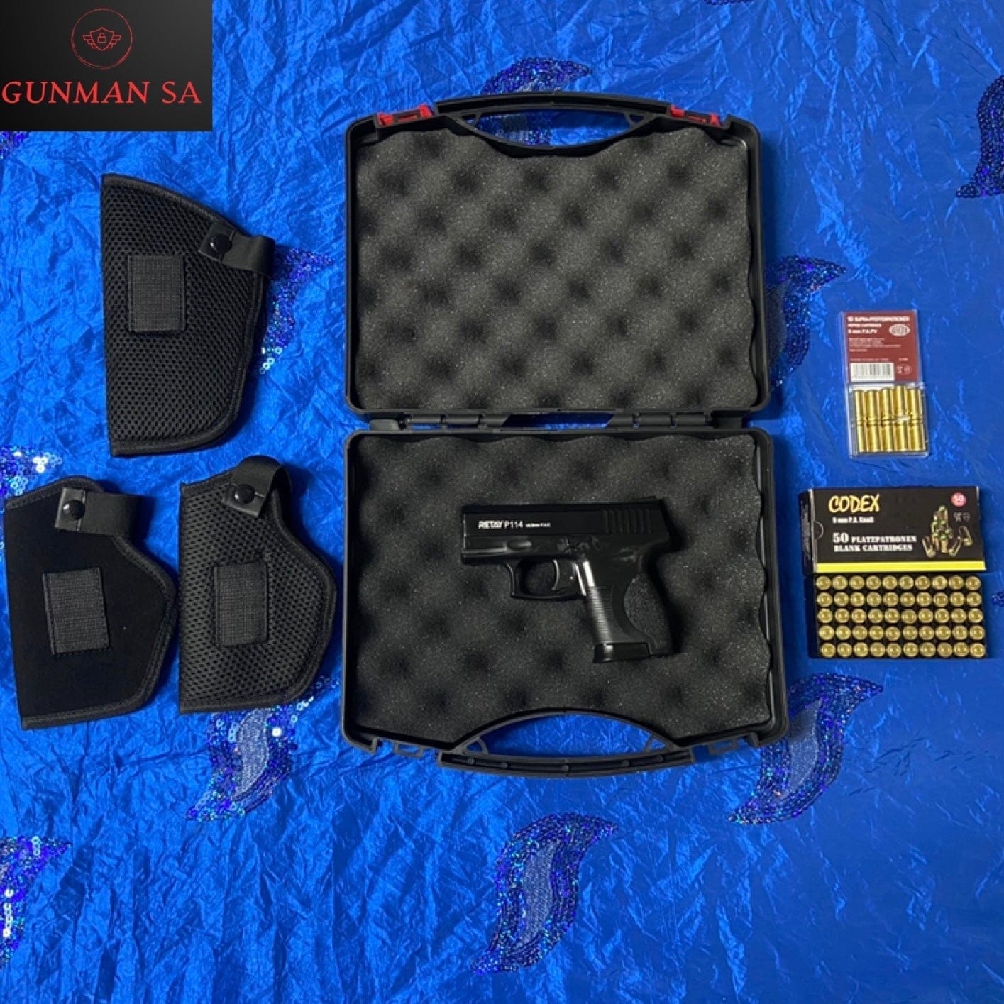 GUNMANSA BLANK GUN RETAY P114 MINI GLOCK BLANK/PEPPER GUN