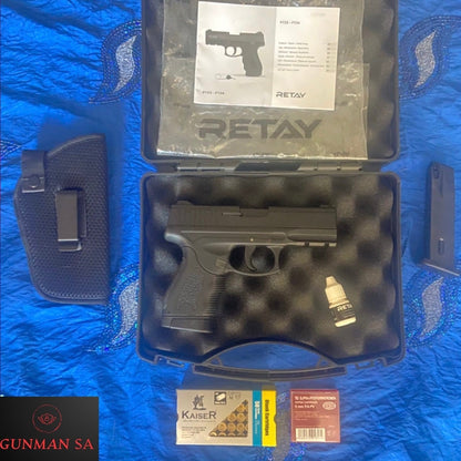 GUNMANSA BLANK GUN RETAY PT26 FULL AUTO BLACK BLANK/PEPPER GUN