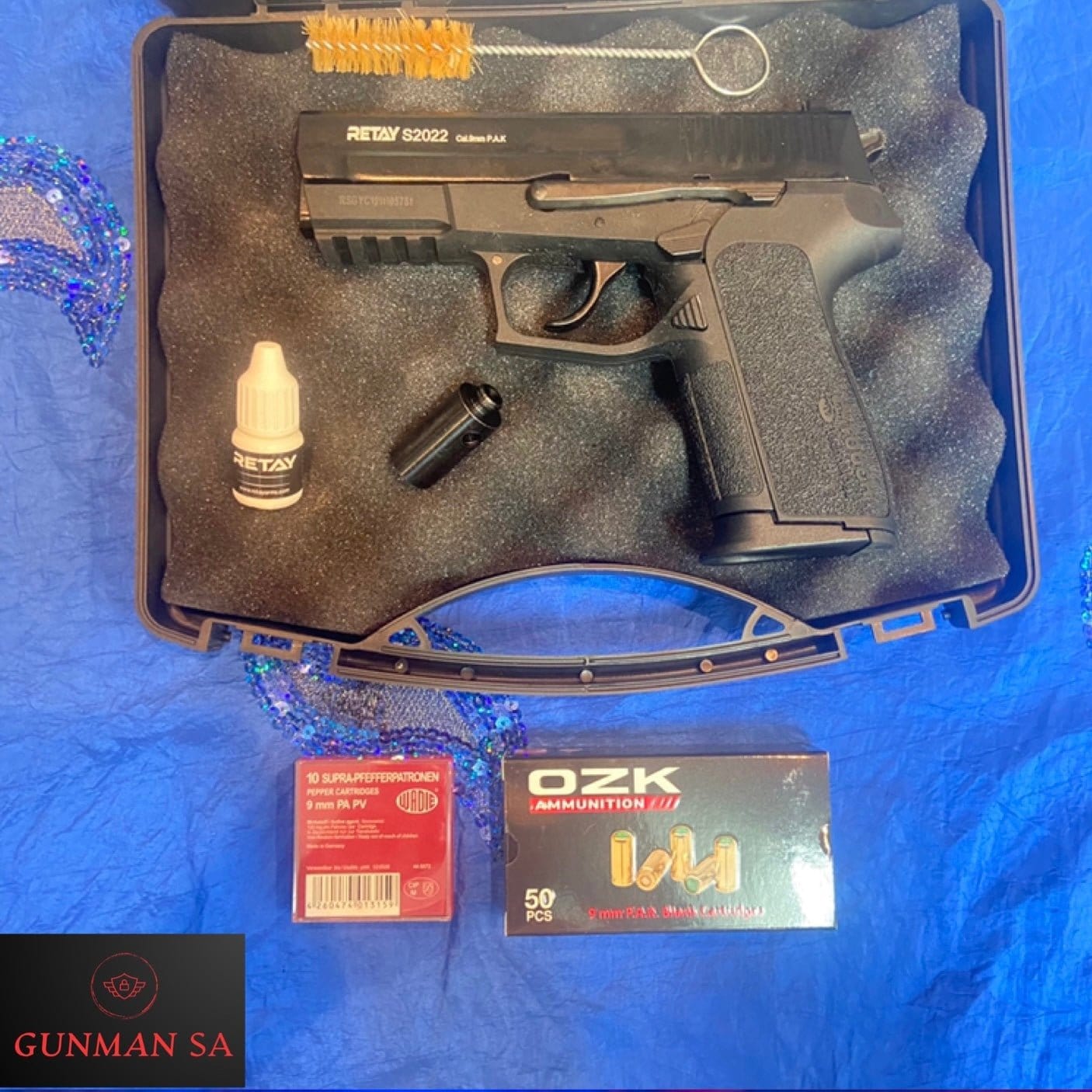 GUNMANSA BLANK GUN RETAY S2022 BLACK BLANK/PEPPER GUN