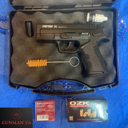 GUNMANSA BLANK GUN RETAY X1 BLACK BLANK/PEPPER GUN