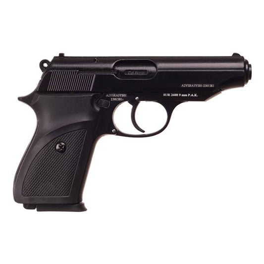 GUNMANSA BLANK GUN SUR 2608 Black Blank/Pepper Gun (Semi Auto|7+1|9mm PAK)