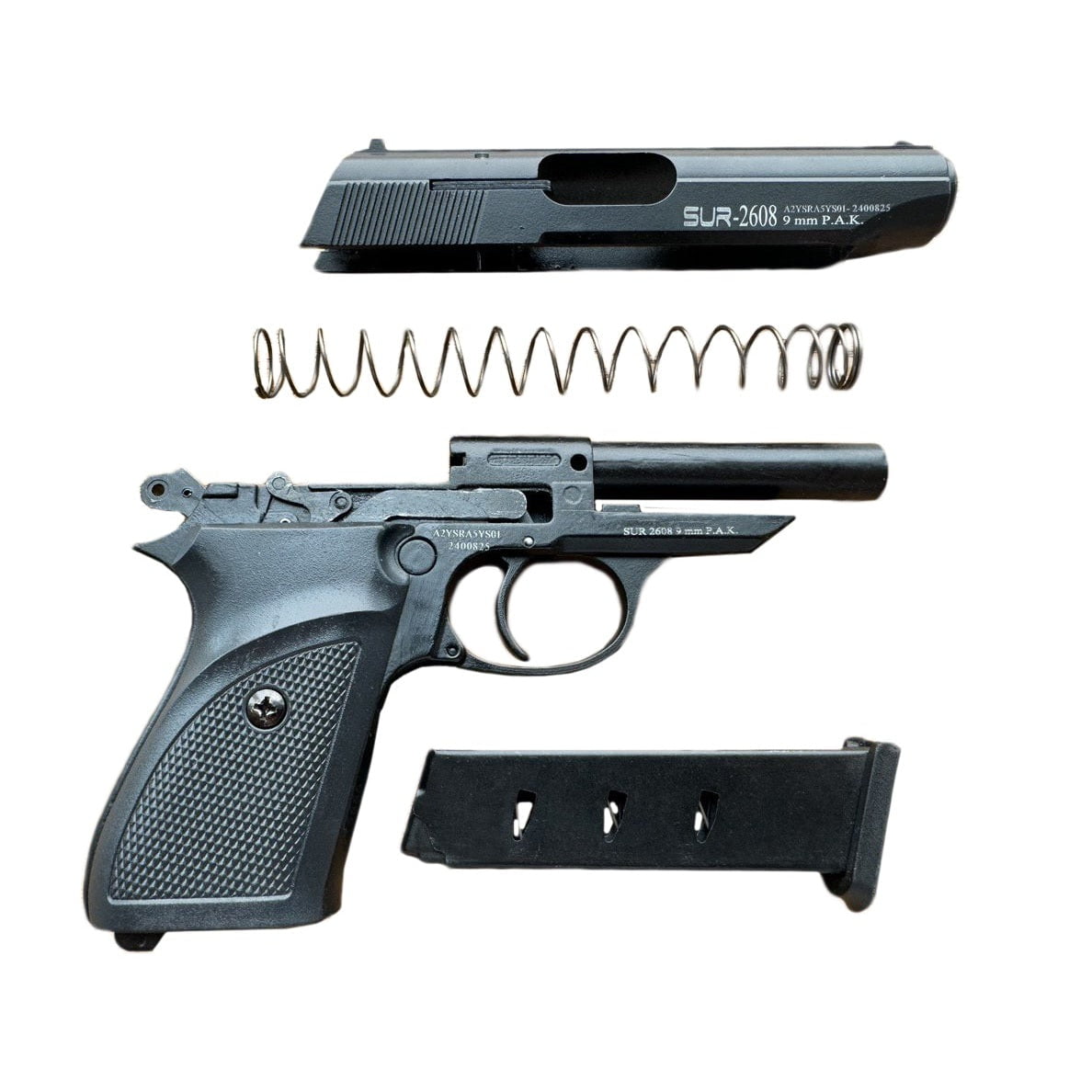 GUNMANSA BLANK GUN SUR 2608 Black Blank/Pepper Gun (Semi Auto|8+1|9mm PAK)