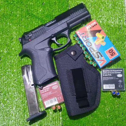 GUNMANSA BLANK GUN SUR BRT M9 Black Blank/Pepper Gun (Semi Auto/14+1/9mm PAK) SPECIAL - GSA