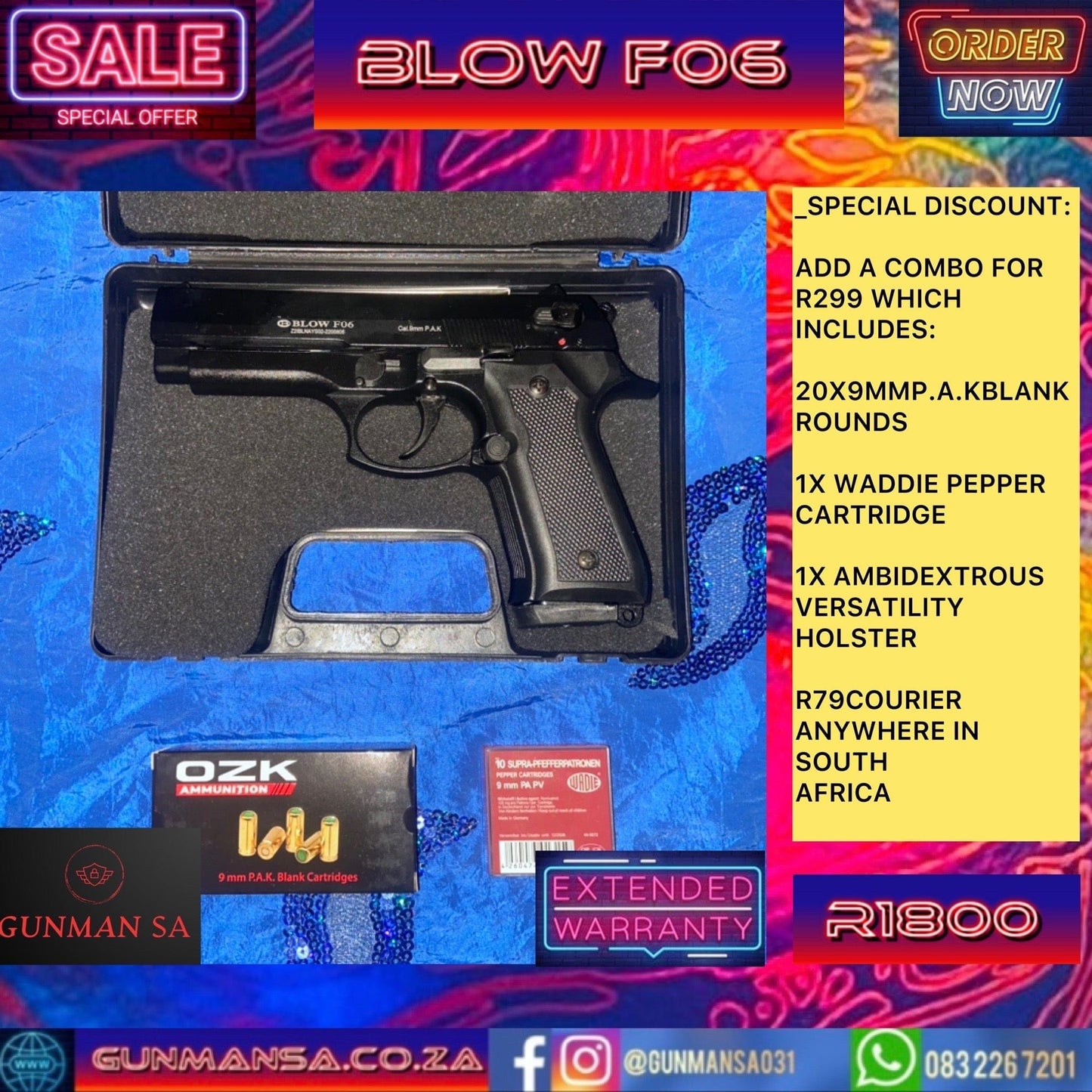 GUNMANSA BLOW F06 BLANK/PEPPER GUN