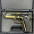 GUNMANSA Blow F92 Gold|Black Blank/Pepper Gun (Semi Auto|15+1|9mm PAK)