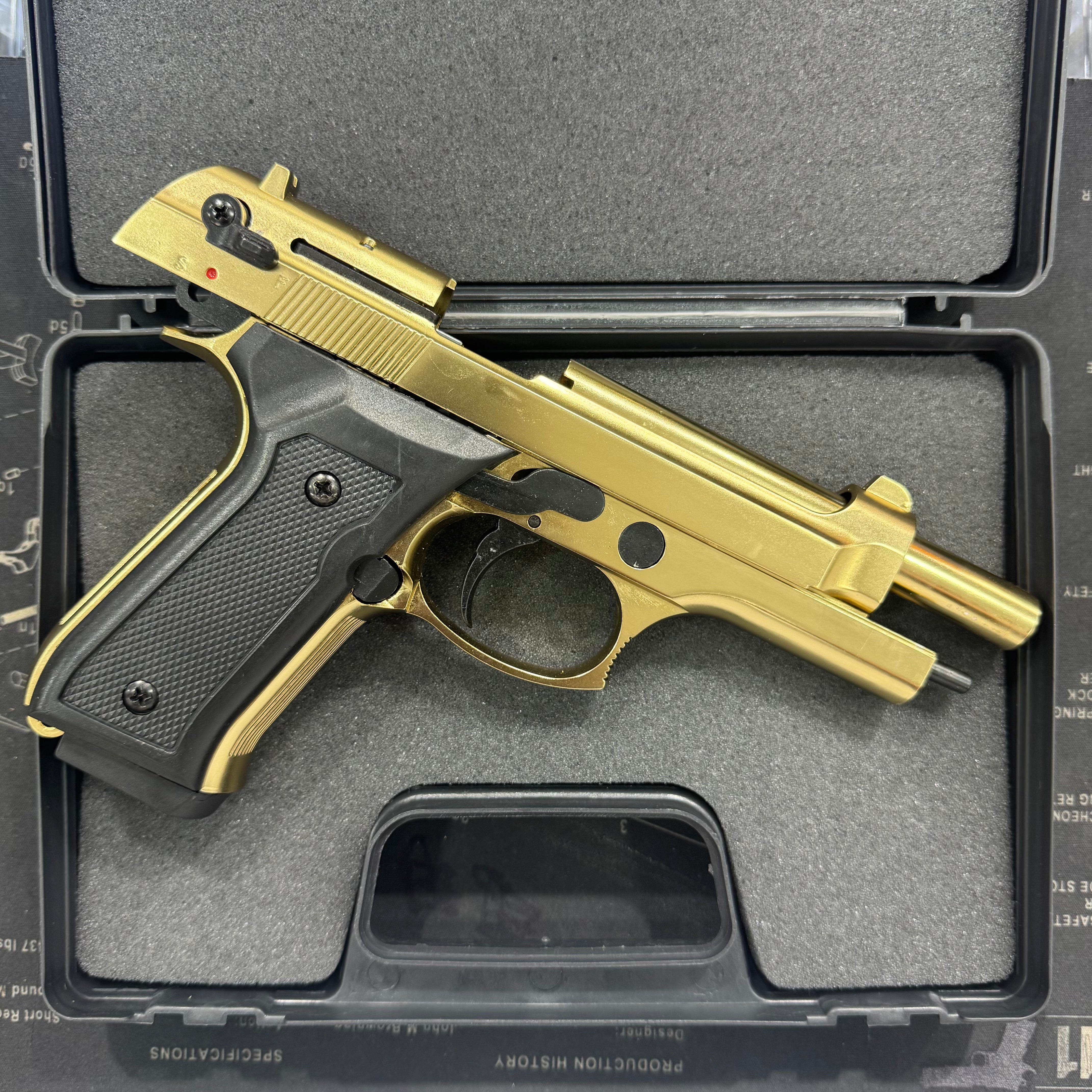 GUNMANSA Blow F92 Gold Blank/Pepper Gun (Semi Auto|15+1|9mm PAK)