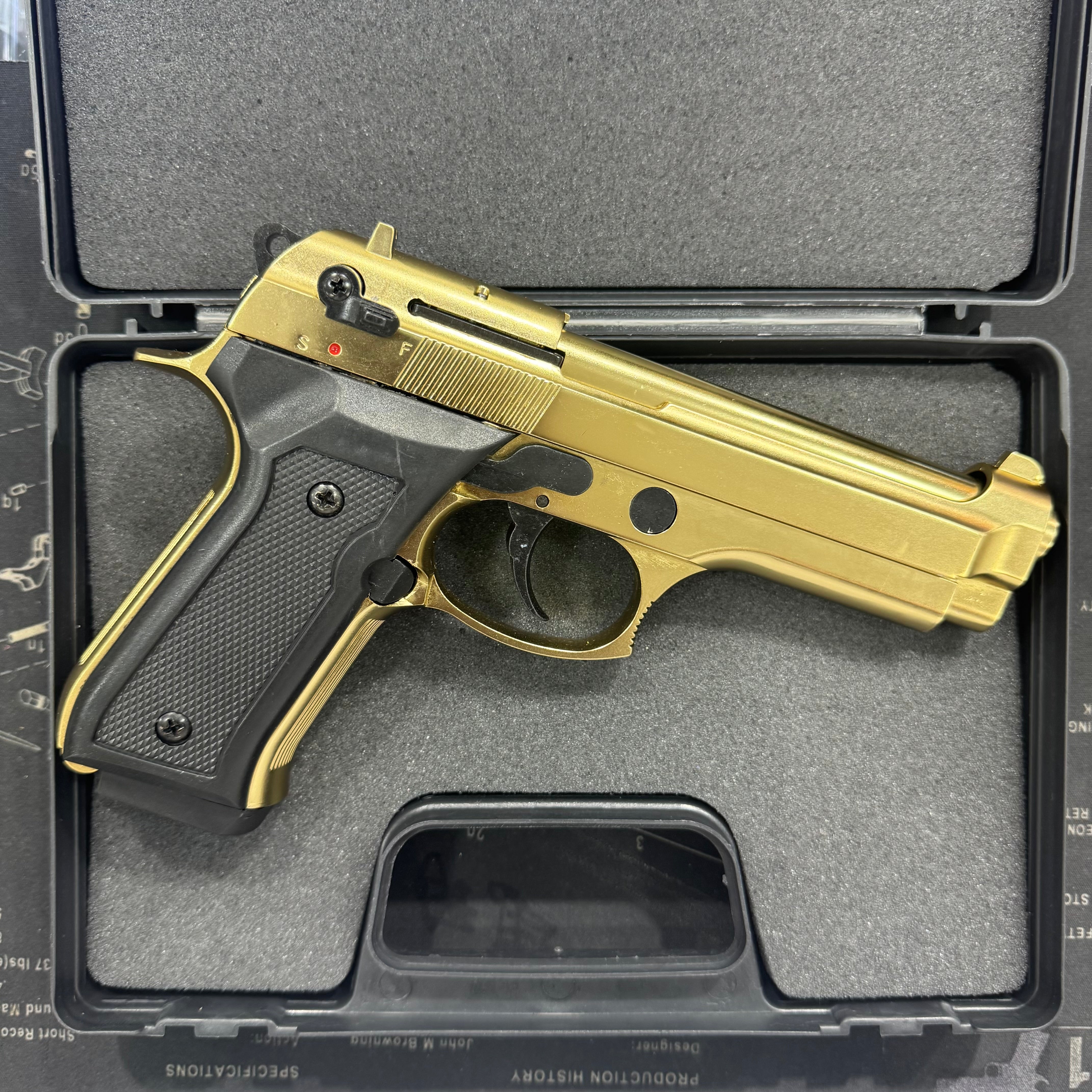 GUNMANSA Blow F92 Gold Blank/Pepper Gun (Semi Auto|15+1|9mm PAK)
