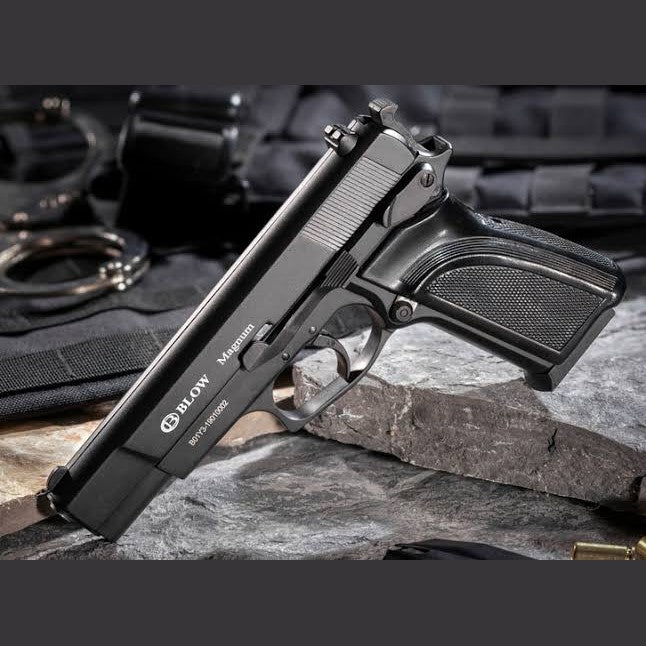 GUNMANSA Blow Magnum Black Blank/Pepper Gun (Semi Auto|15+1|9mm PAK)