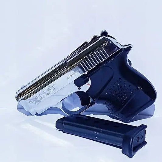 GUNMANSA Blow Mini 9 Chrome Blank/Pepper Gun (Semi Auto/5+1/9mm PAK)