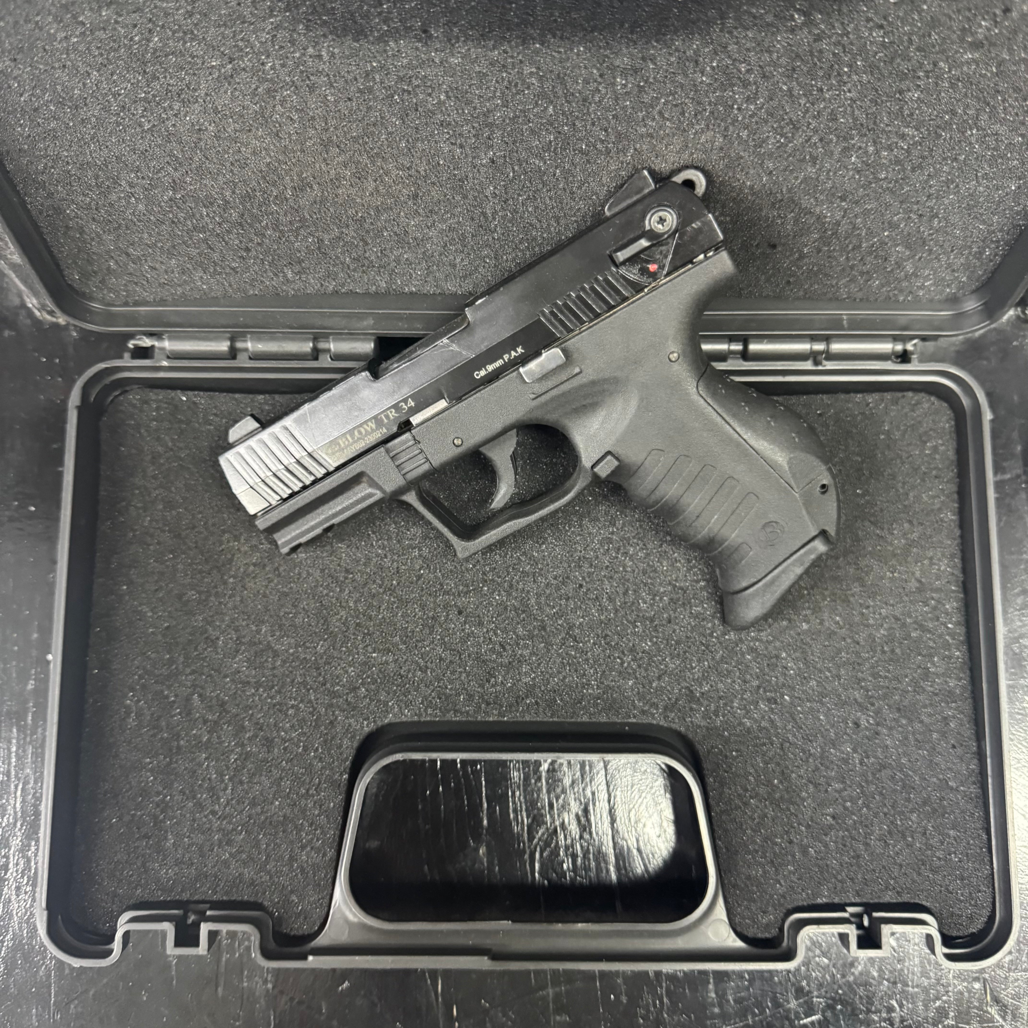 GUNMANSA Blow TR34 Black Blank/Pepper Gun (Semi Auto|7+1|9mm PAK)