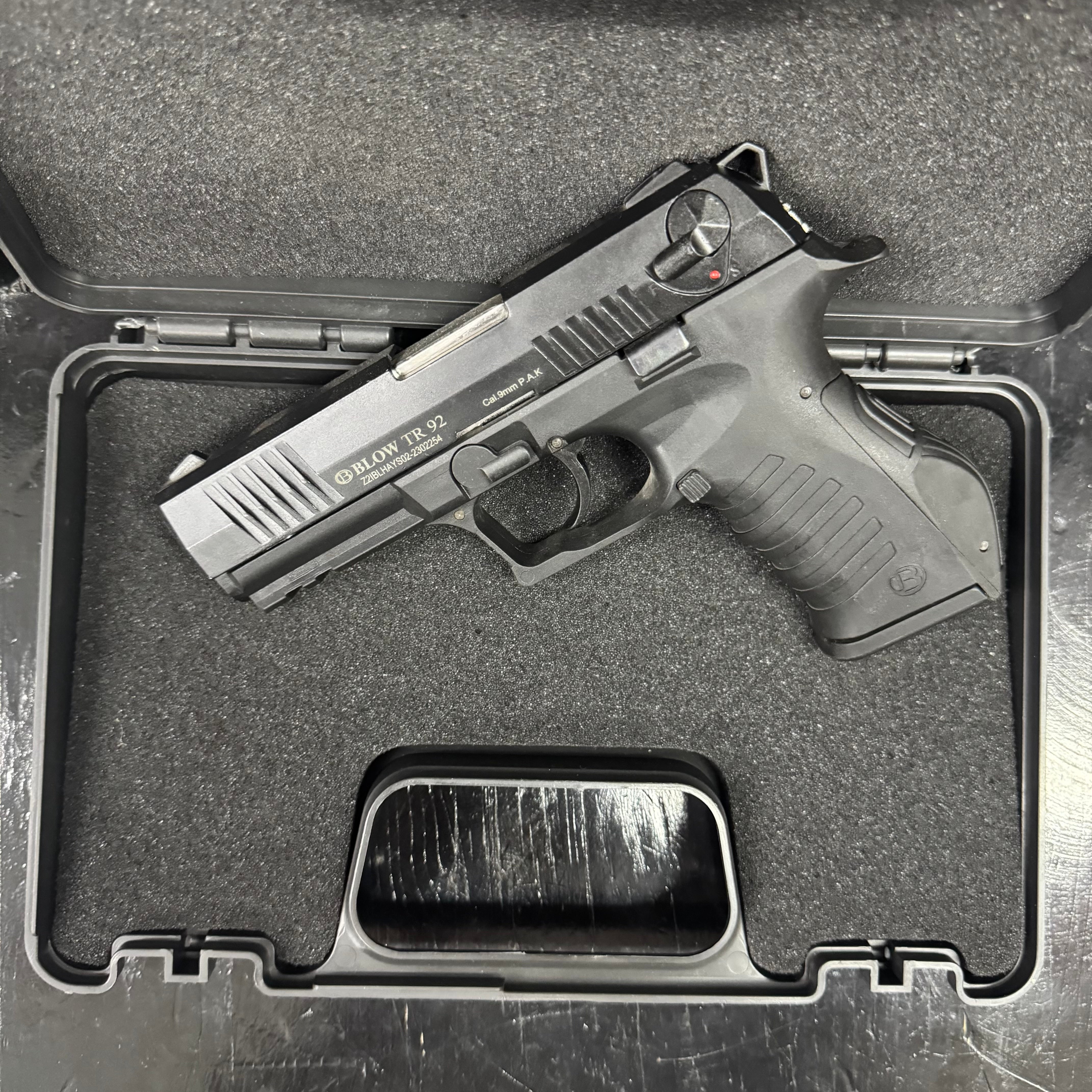 GUNMANSA Blow TR92 Black Blank/Pepper Gun (Semi Auto|15+1|9mm PAK)