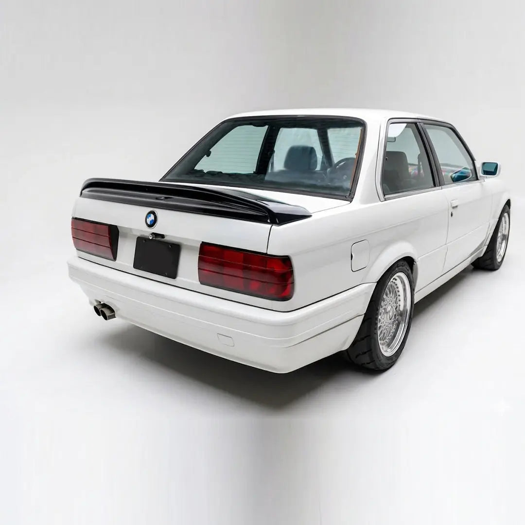 GUNMANSA BM E30 3-Series M-Tech Motorsport Style Gloss Black Plastic 2-Piece Boot Spoiler