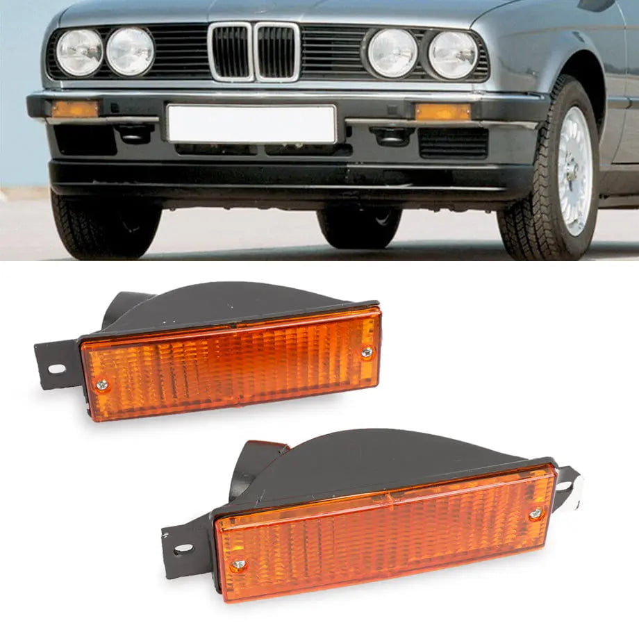 GUNMANSA BM E30 3-Series OEM Style Crystal Yellow Bumper Indicator Lamps