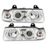 GUNMANSA BM E36 3-Series (93-98) Chrome Angel Eye Projector Headlights - 4Dr