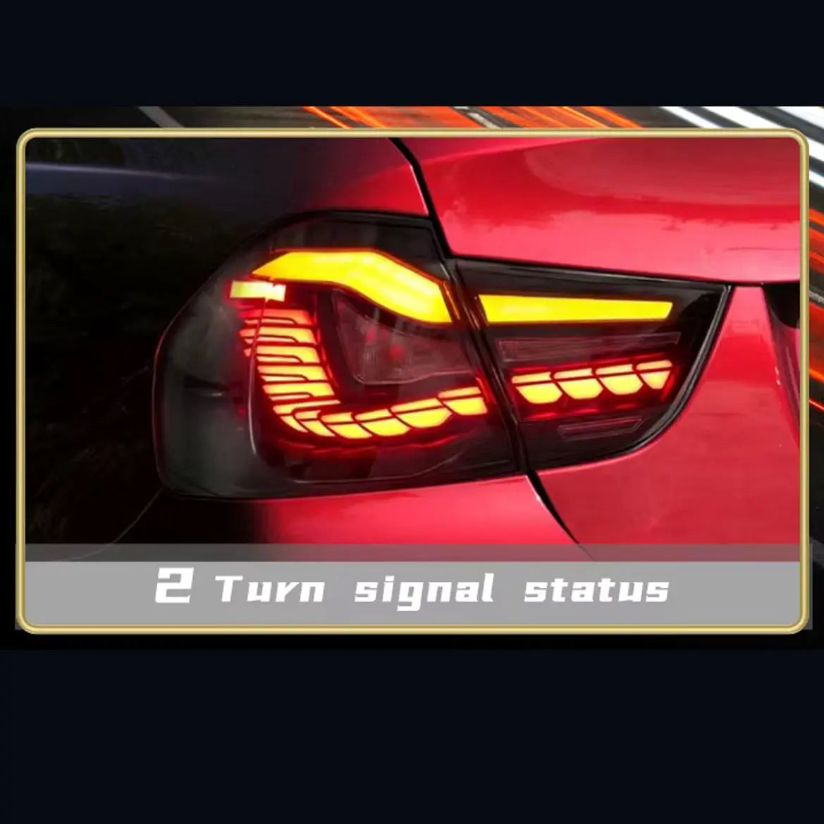 GUNMANSA BM E90 3-Series (09-12) OLED CS Style Smoked Red Taillights