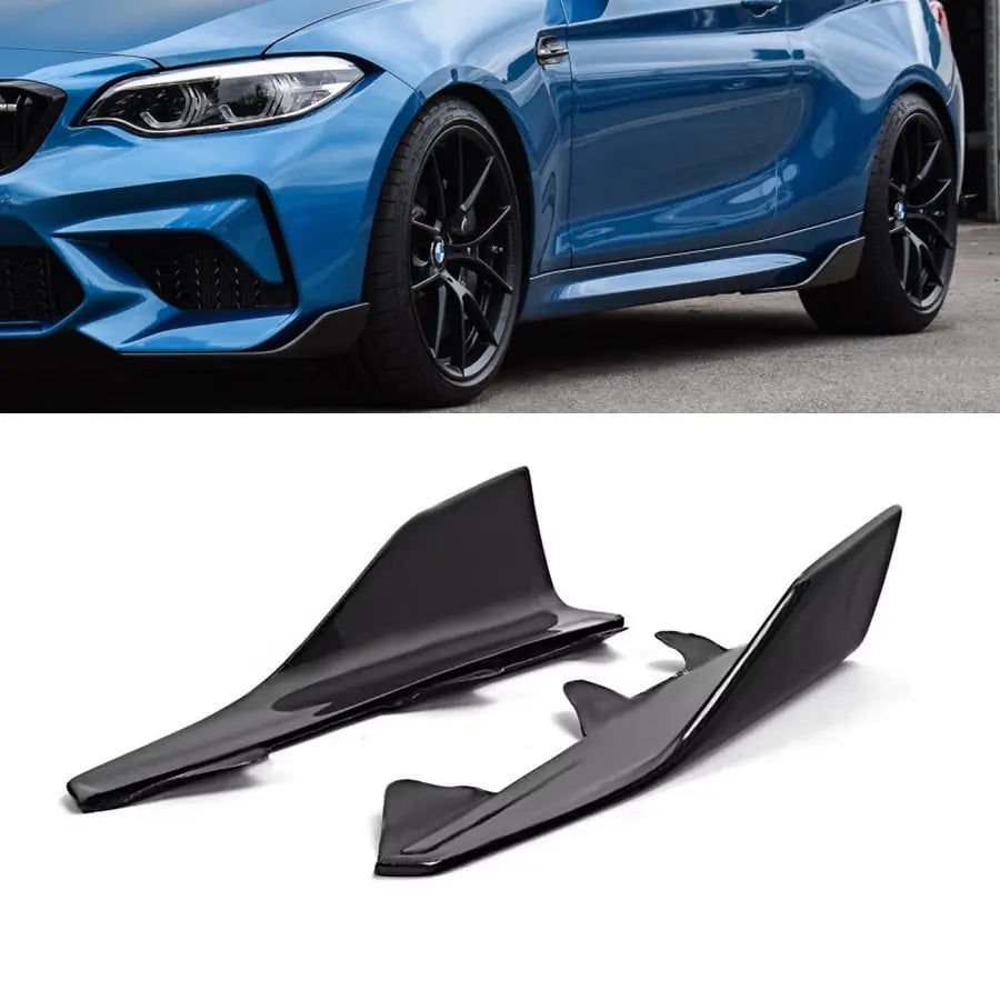 GUNMANSA BM F22 / F87 M2 Gloss Black Side Skirt Splitter Extension