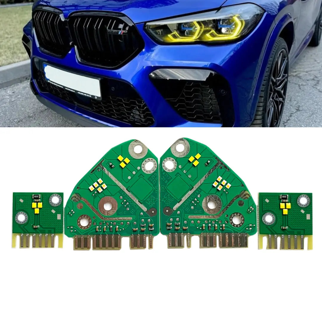 GUNMANSA BM X-Series X5 G05 / X5M / X6 G06 / X6M Laser Lemon Yellow DRL LED Headlight Modules (19-22)