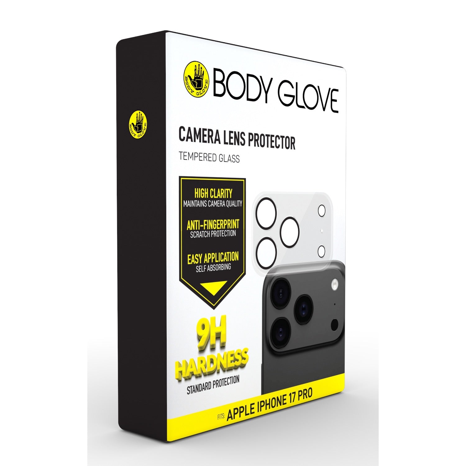GUNMANSA Body Glove Tempered Glass Camera Screen Protector - Apple iPhone 17 Pro - Black