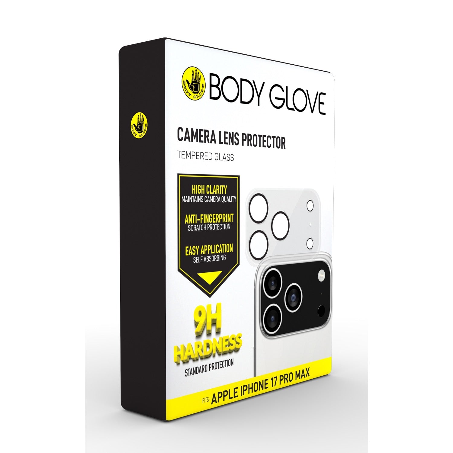 GUNMANSA Body Glove Tempered Glass Camera Screen Protector - Apple iPhone 17 Pro Max - Black