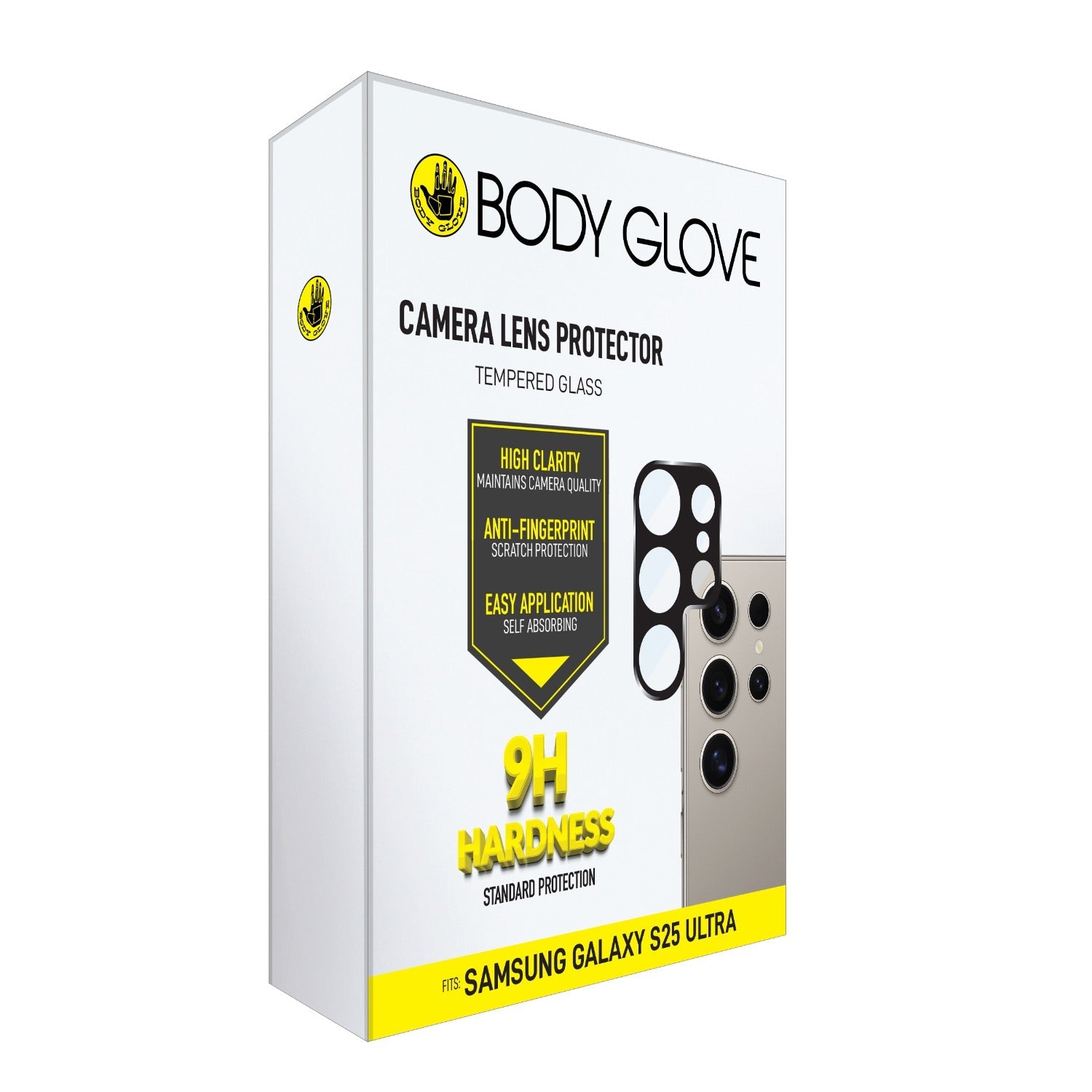 GUNMANSA Body Glove Tempered Glass Camera Screen Protector - Samsung Galaxy S25 Ultra - Black Border