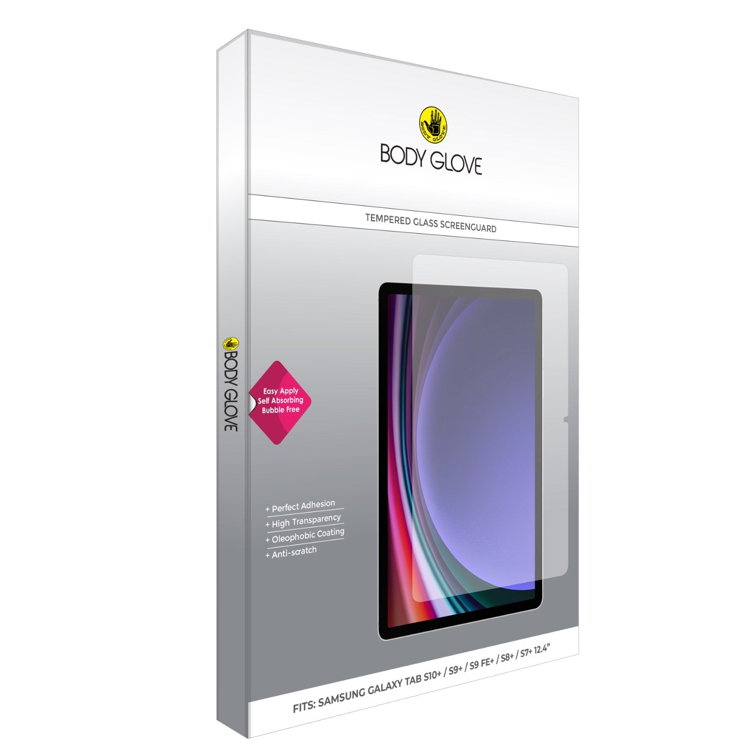 GUNMANSA Body Glove Tempered Glass Screen Protector - Samsung Galaxy Tab S9+ / Tab S9 FE+ / Tab S8+ / Tab S7+