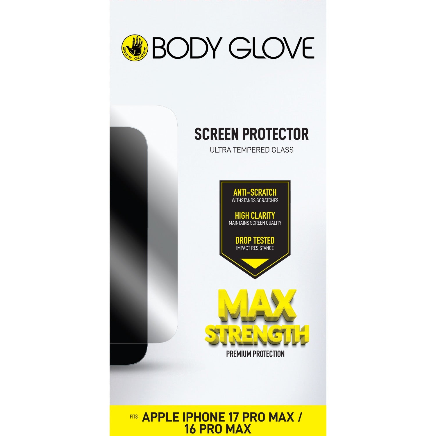 GUNMANSA Body Glove Ultra Tempered Glass Screen Protector - Apple iPhone 17 Pro Max/16 Pro Max - Clear