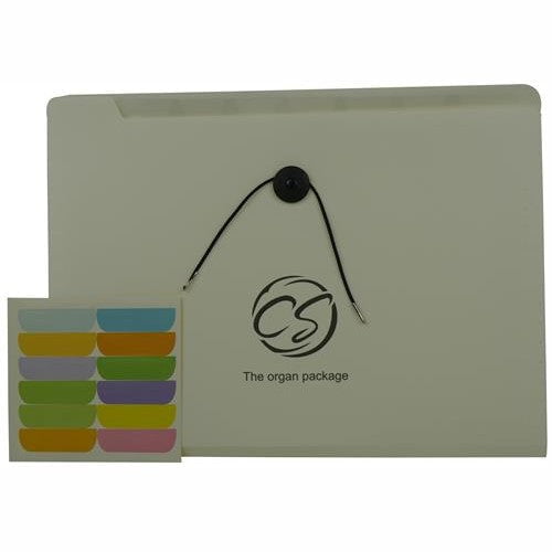 GUNMANSA Brainware 8 Compartment Expanding File Organiser White