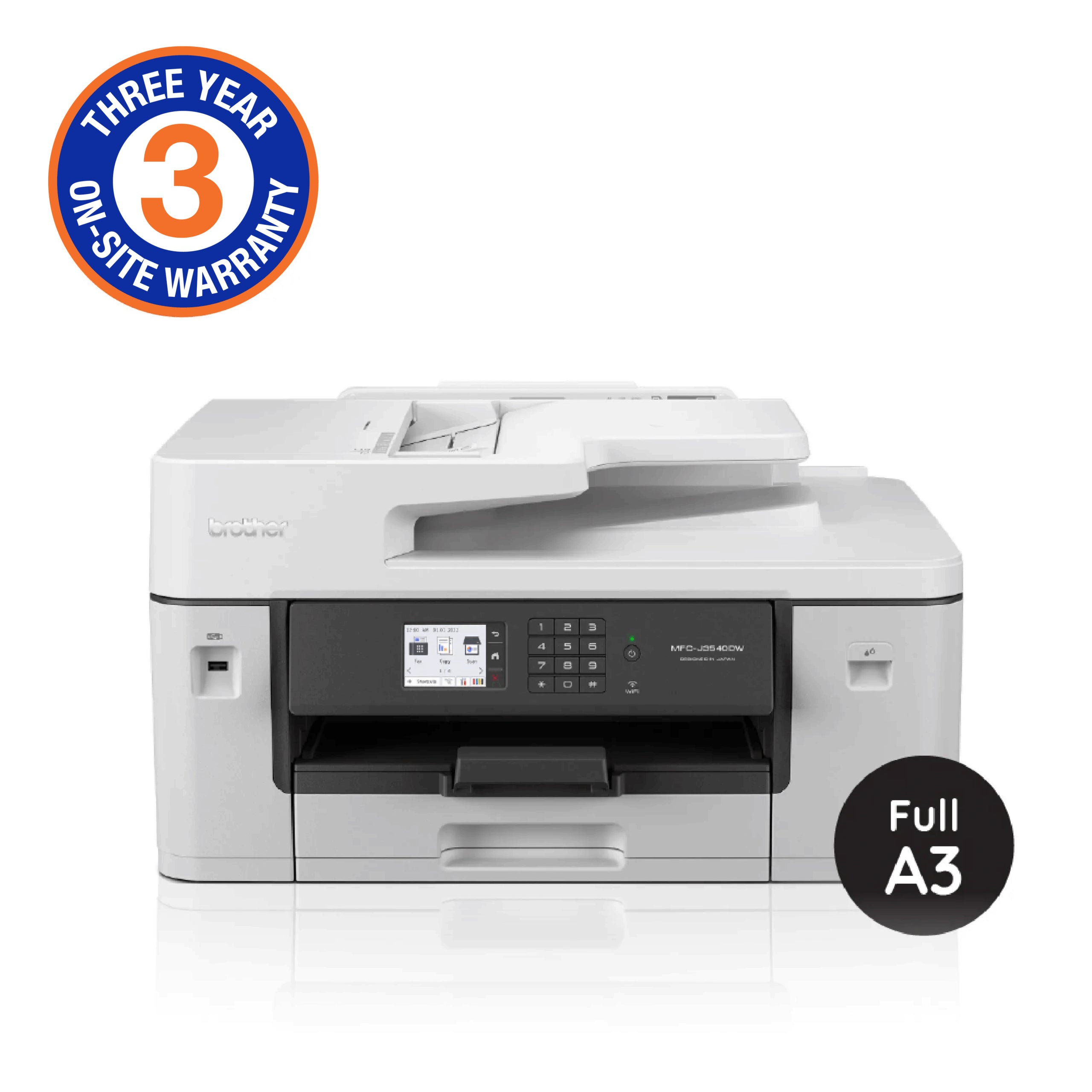 GUNMANSA Brother Brother A3 Inkjet 4-in-1 with Double-sided Printing/ wireless networking capabilities (3YR onsite)