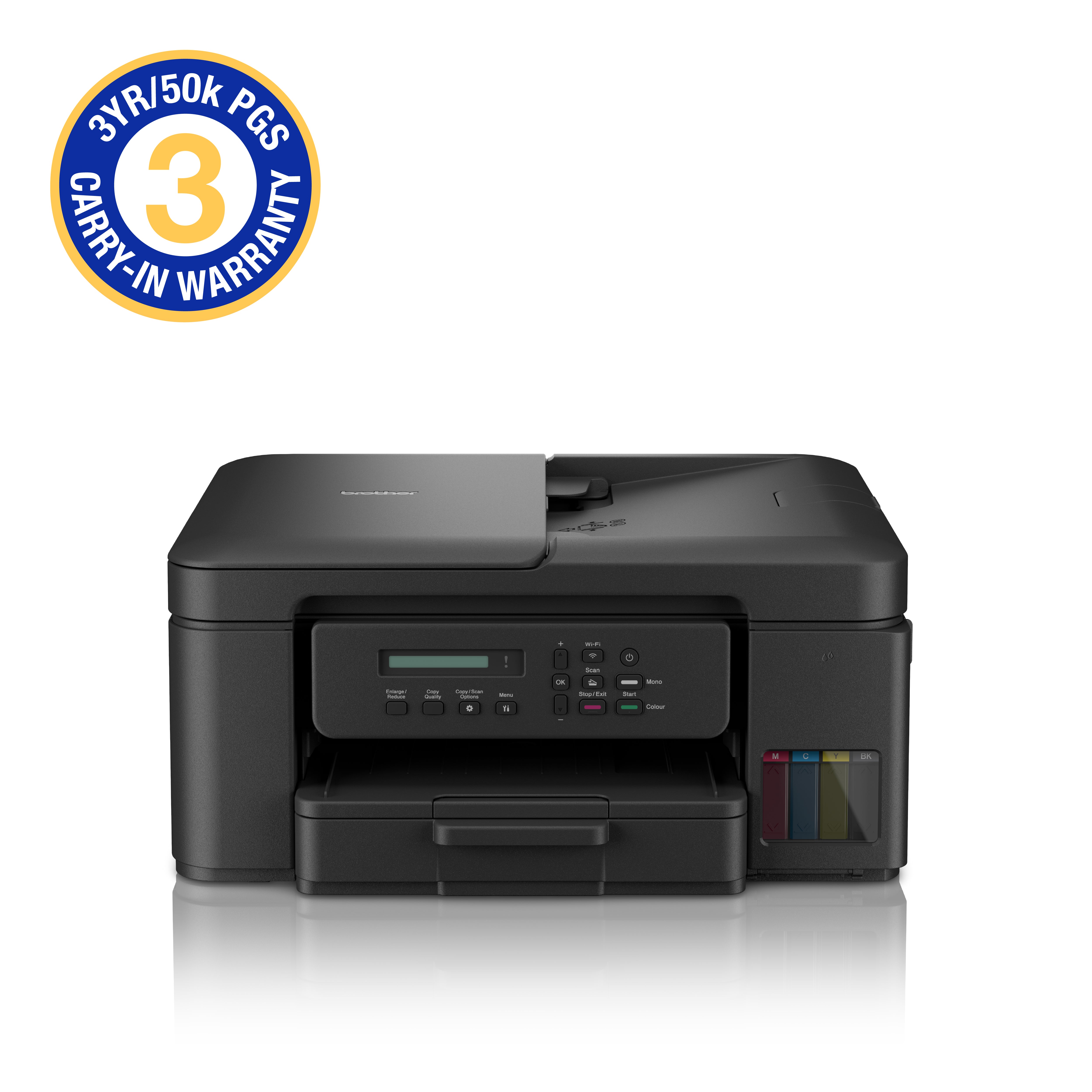 GUNMANSA Brother Brother DCP-T730DW 3-in-1 Ink Tank Printer with wireless networking capabilities/ duplex printing (3YR / 50 000 Page Carry In Warranty)