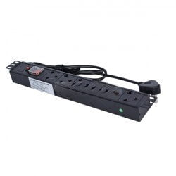 GUNMANSA Cabinet 1.5U PDU 19 6-Way 16A SA Outlet incl On/Off Switch Part No: CA114-4