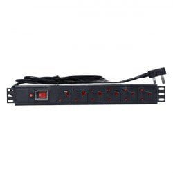 GUNMANSA Cabinet 1.5U PDU 19 6-Way 16A SA Outlet incl On/Off Switch Part No: CA114-4