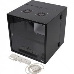 GUNMANSA Cabinet 12U Wall Box Swingframe Collar 400x200mm incl 2 Fans & Power Part No: CA104-1