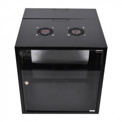 GUNMANSA Cabinet 12U Wall Box Swingframe Collar 400x200mm incl 2 Fans & Power Part No: CA104-1