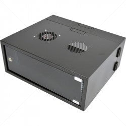 GUNMANSA Cabinet 4U Wall Box Swingframe Collar 400x100mm excl Fan & Power Black Part No: CA102-1B