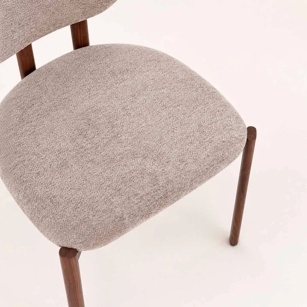 GUNMANSA CALLIE  FABRIC DINING CHAIR - LATTE