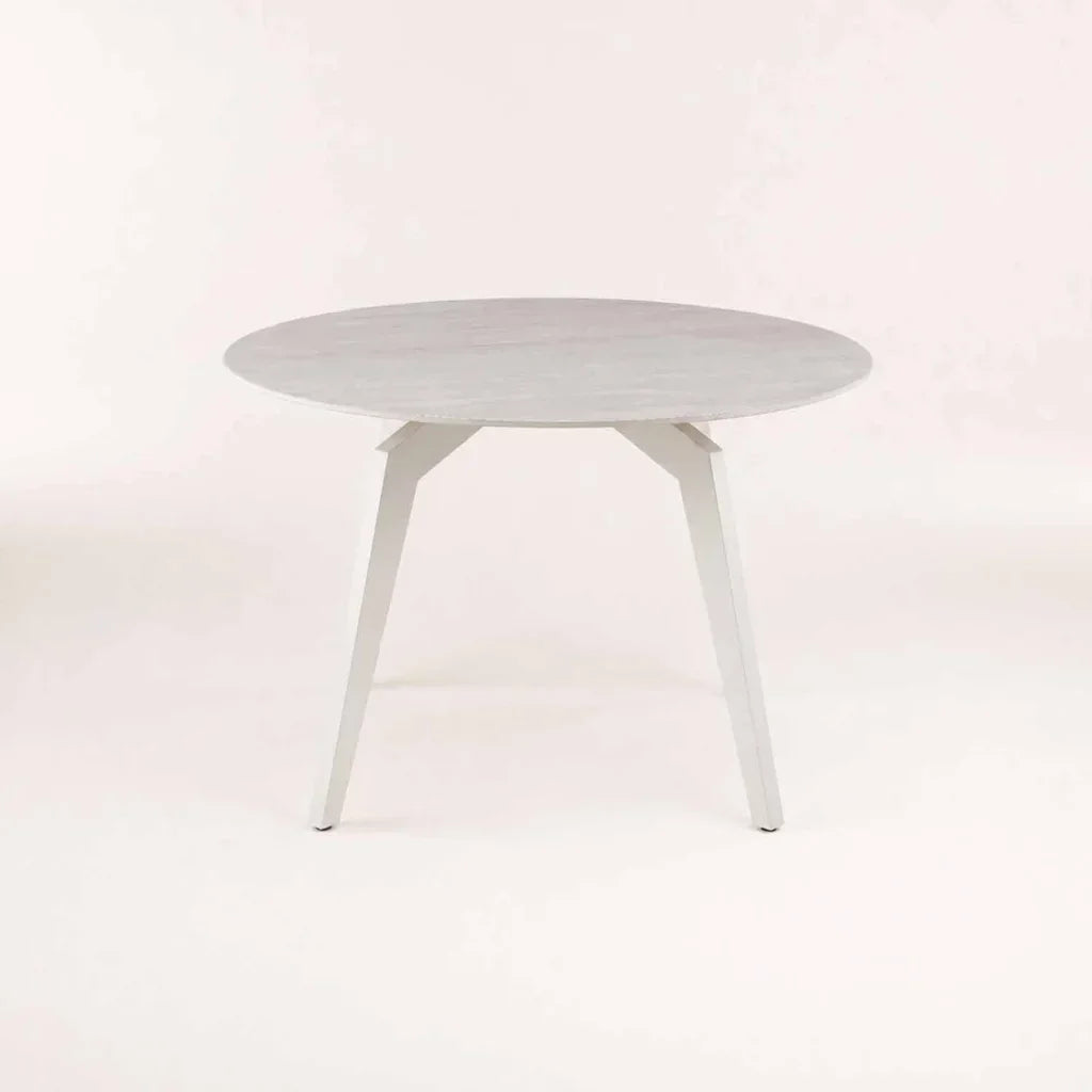 GUNMANSA CARA 120cm ROUND STONE TOP DINING TABLE