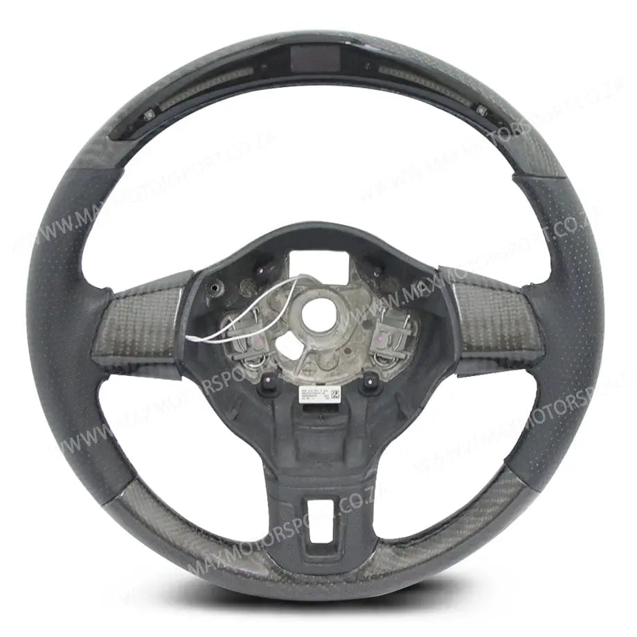 GUNMANSA Carbon Fibre Steering Wheel With LED Shift Light Display - Suitable To Fit VW Polo Vivo (10-18)