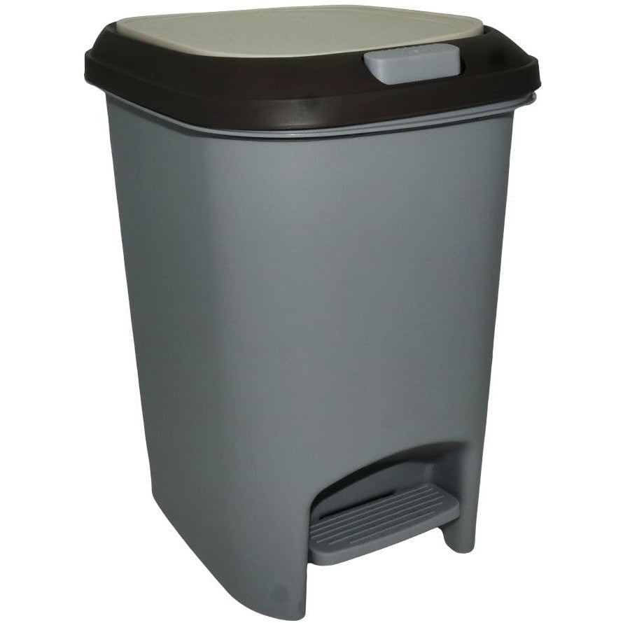 GUNMANSA Casey 10 Litre Step On Pedal Waste Bin Grey