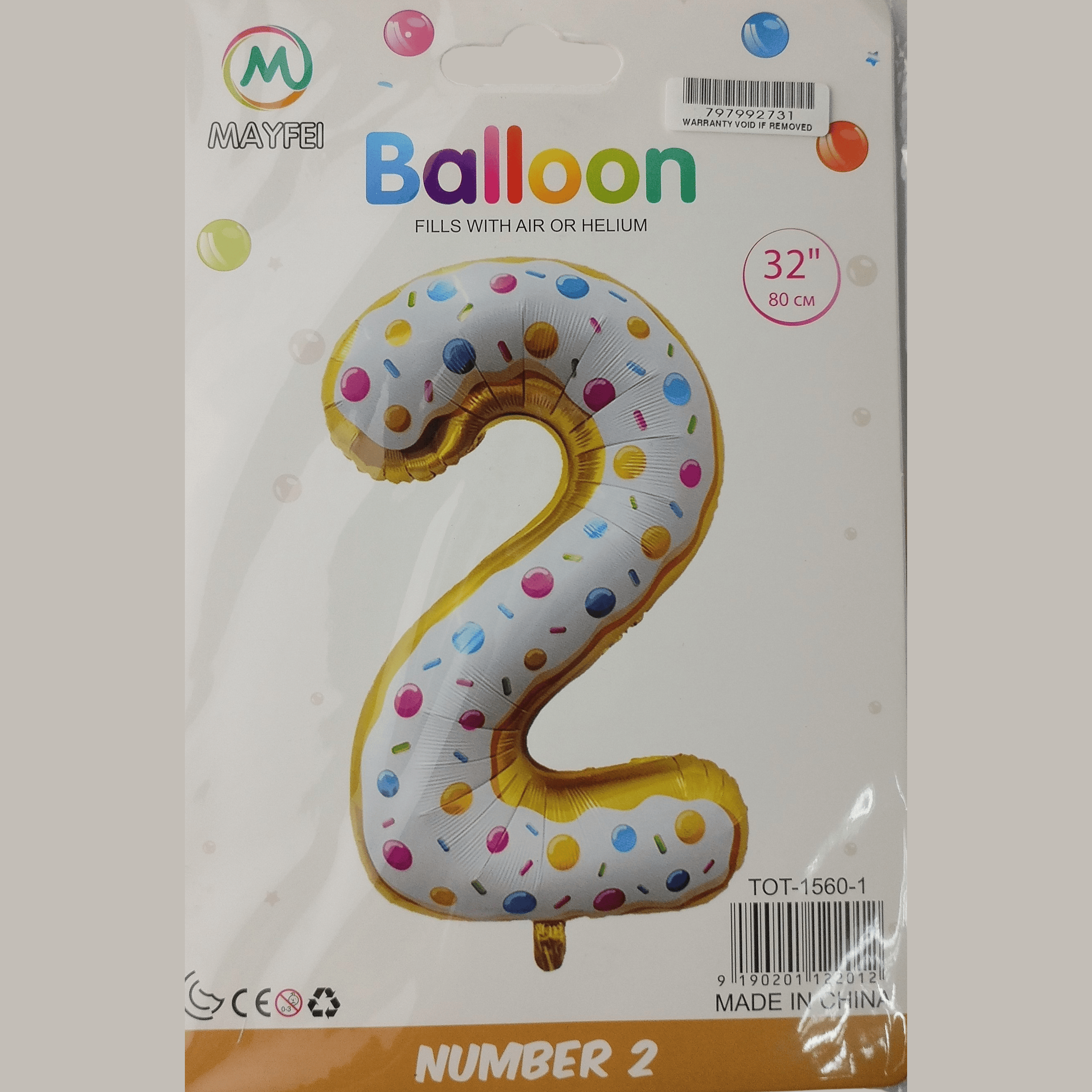 GUNMANSA Casey 102cm Donut Balloon Number 2