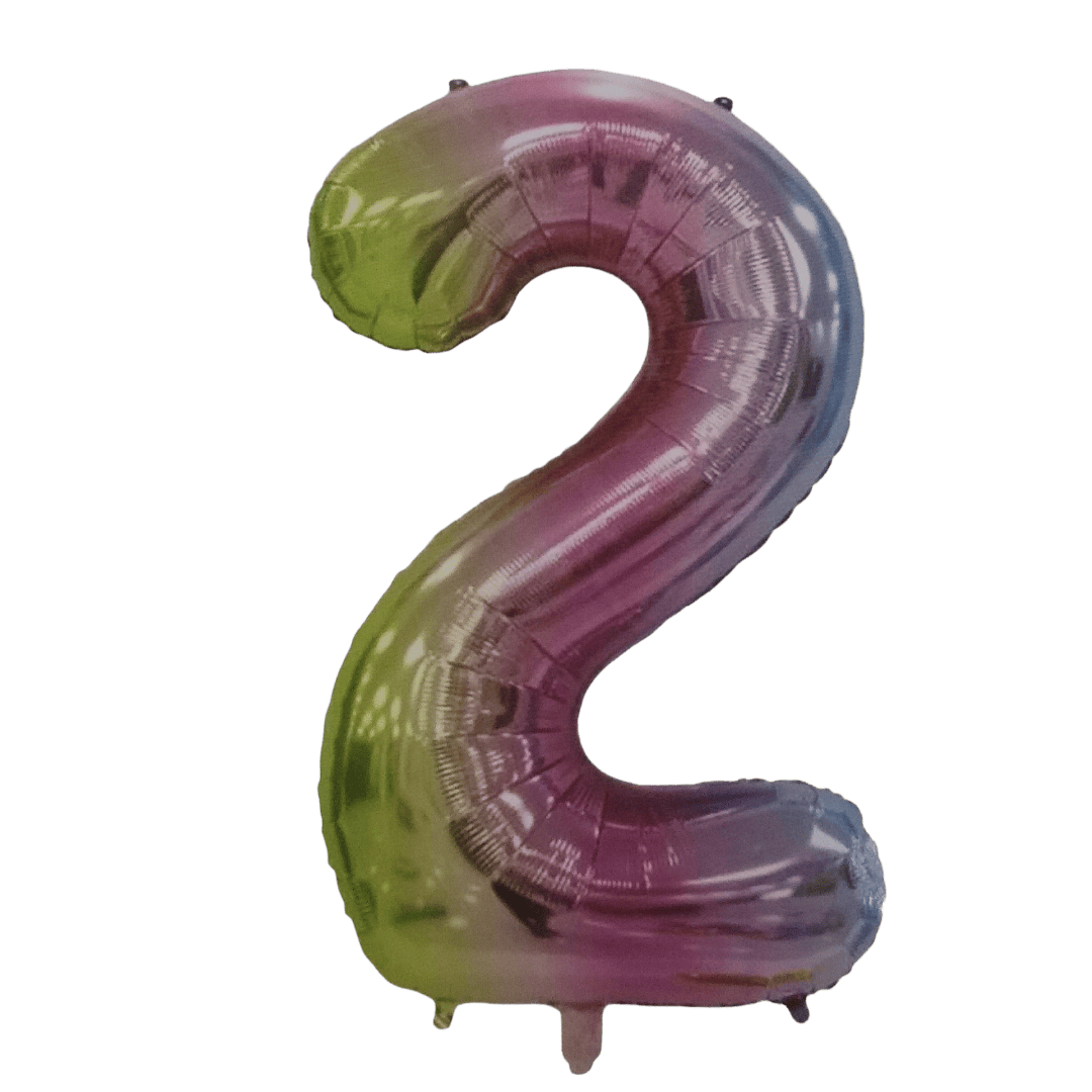 GUNMANSA Casey 102cm Rainbow Balloon Number 2