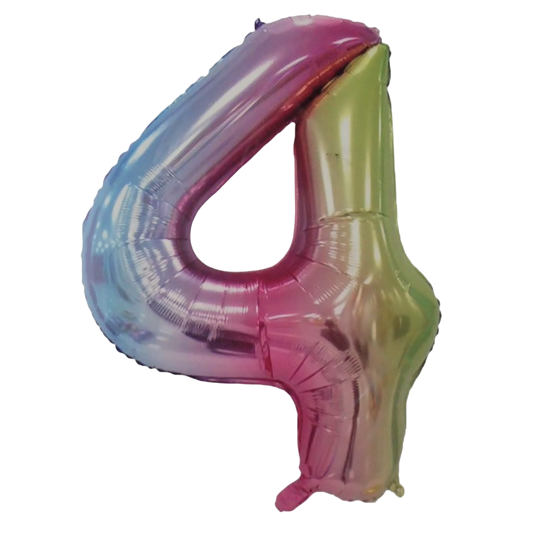 GUNMANSA Casey 102cm Rainbow Balloon Number 4