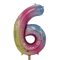 GUNMANSA Casey 102cm Rainbow Balloon Number 6