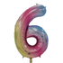 GUNMANSA Casey 102cm Rainbow Balloon Number 6