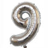 GUNMANSA Casey 102cm Silver Balloon Number 9