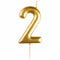GUNMANSA Casey 10cm Gold Numerical Birthday Candle Nr.2