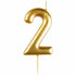 GUNMANSA Casey 10cm Gold Numerical Birthday Candle Nr.2