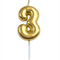 GUNMANSA Casey 10cm Gold Numerical Birthday Candle Nr.3