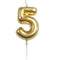 GUNMANSA Casey 10cm Gold Numerical Birthday Candle Nr.5