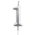 GUNMANSA Casey 10cm Silver Numerical Birthday Candle Nr.1