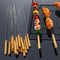GUNMANSA Casey 12-Piece Stainless Steel BBQ Kebab Skewers 30cm Length